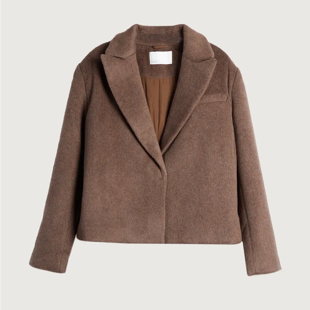 Short wool blend coat